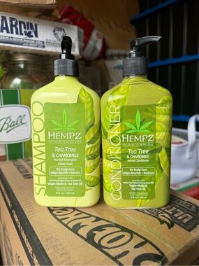 HEMPZ Tea Tree & Chamomile Herbal Shampoo and Conditioner BUNDLE READ DES
